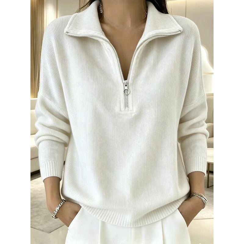 Augusta quarter-zip pullover - White