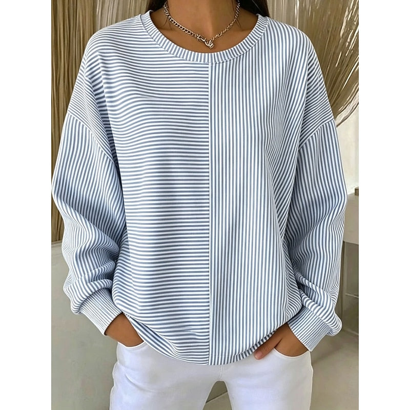 Rosalie Women's Relaxed Striped Sweatshirt original view