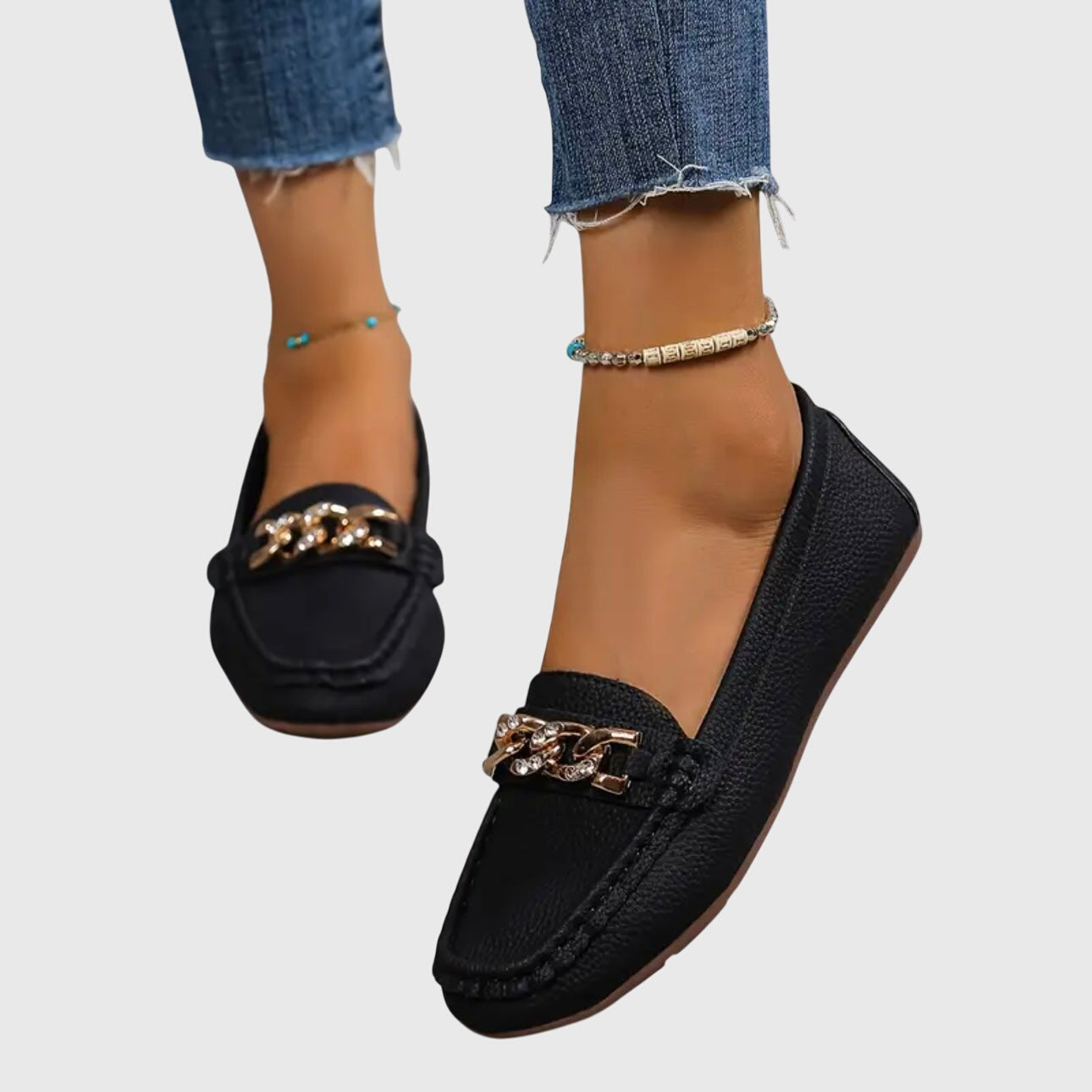 Women's Slip On Chain Detail Loafer Flat