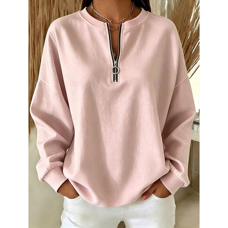 Margot Women's High-Neck Quarter-Zip Sweatshirt product view