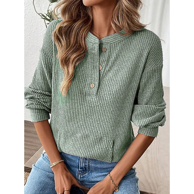 Ottilie henley top - Light Green