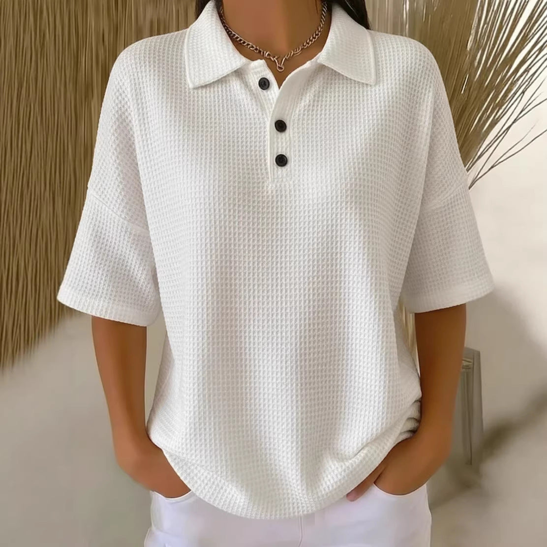 Women's Collared Short Sleeve Polo Shirt