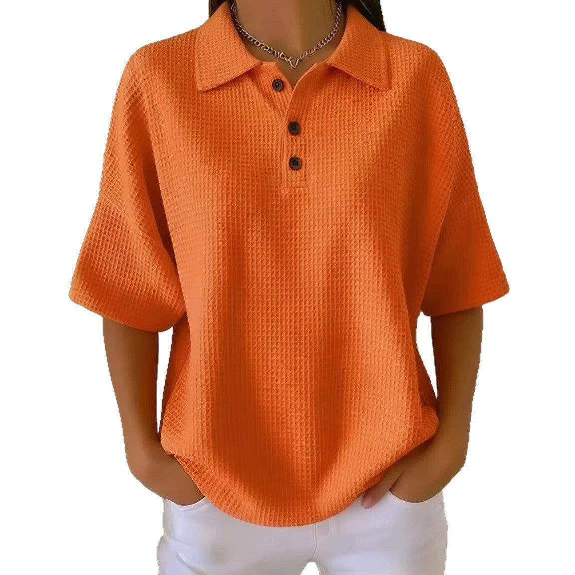 Women's Collared Short Sleeve Polo Shirt