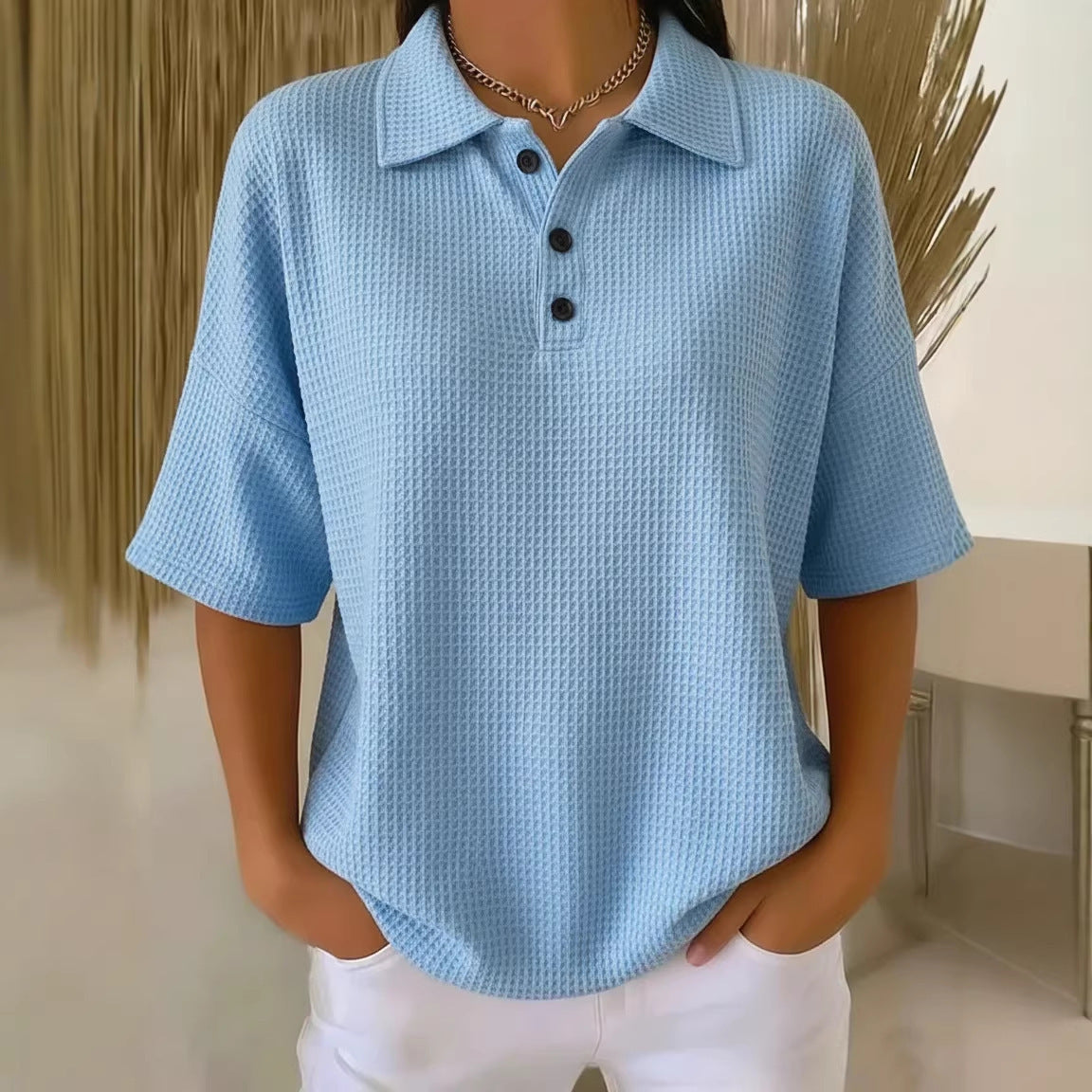 Women's Collared Short Sleeve Polo Shirt