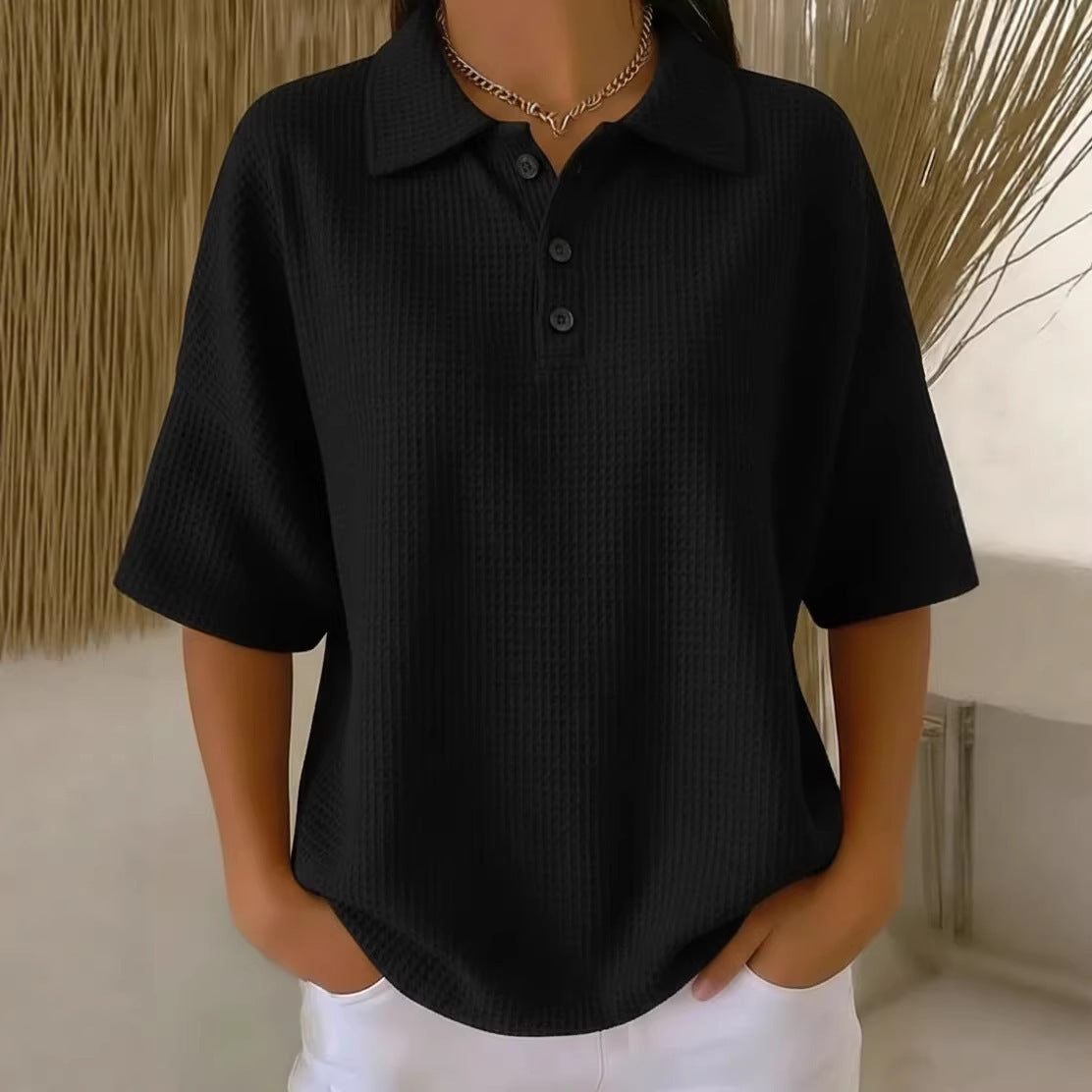 Women's Collared Short Sleeve Polo Shirt