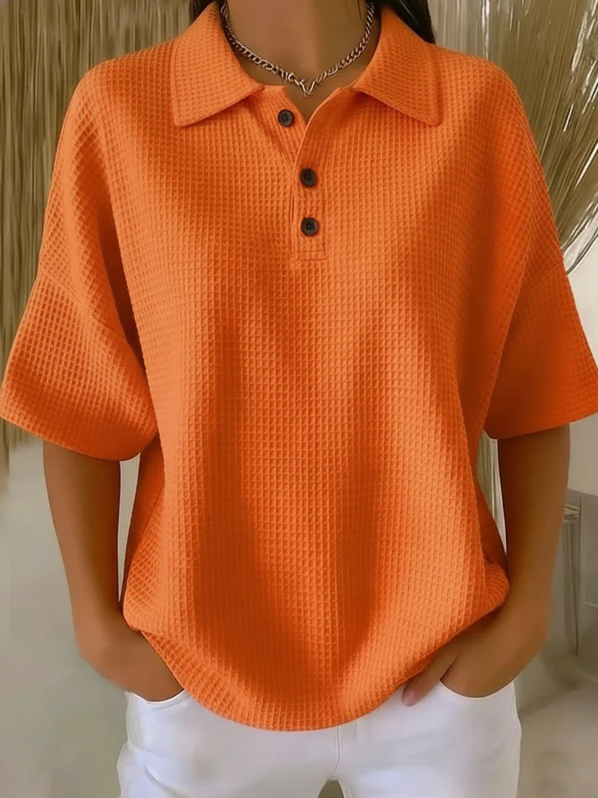 Women's Collared Short Sleeve Polo Shirt
