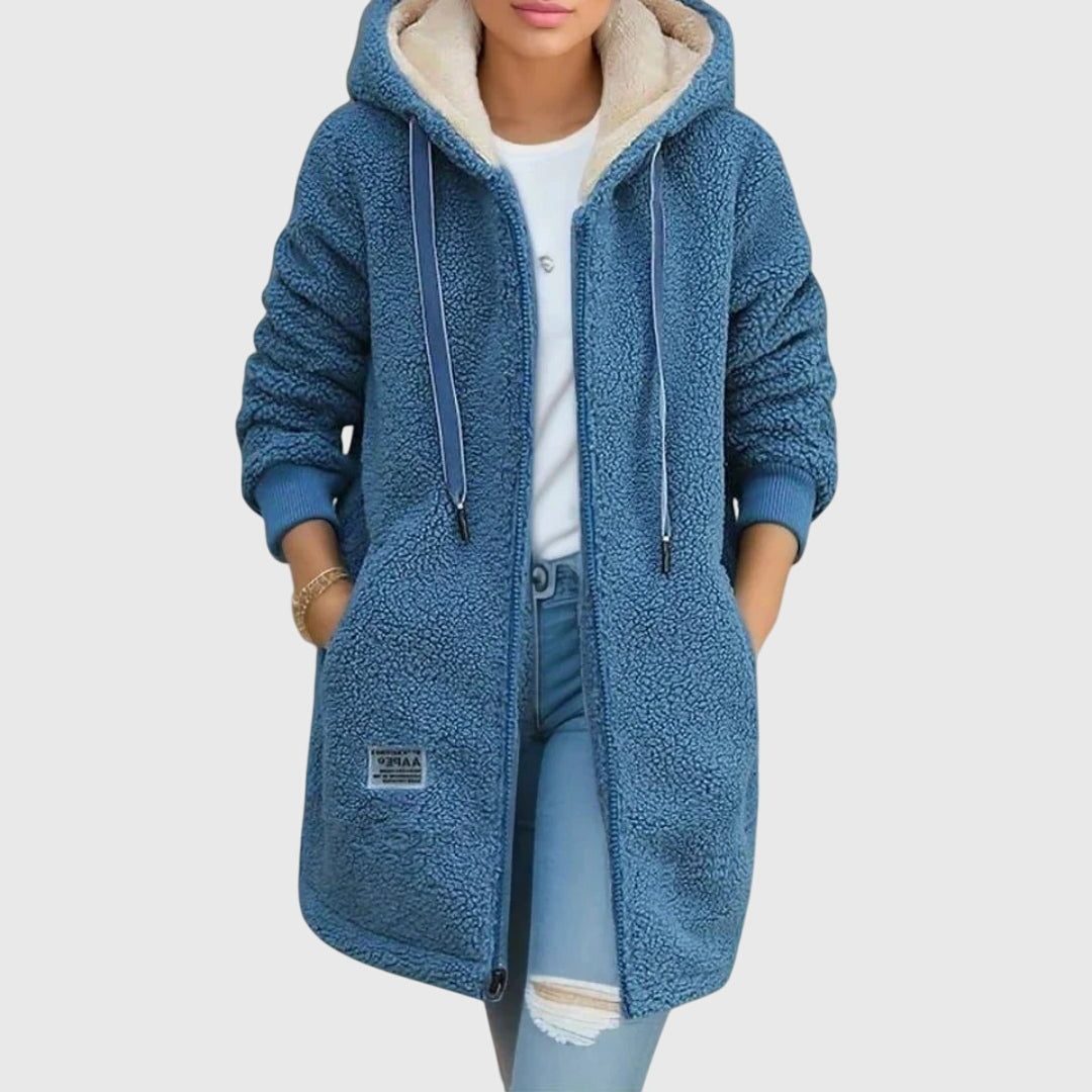 Frances | Women's Hooded Fleece Jacket with Zip Front and Pockets
