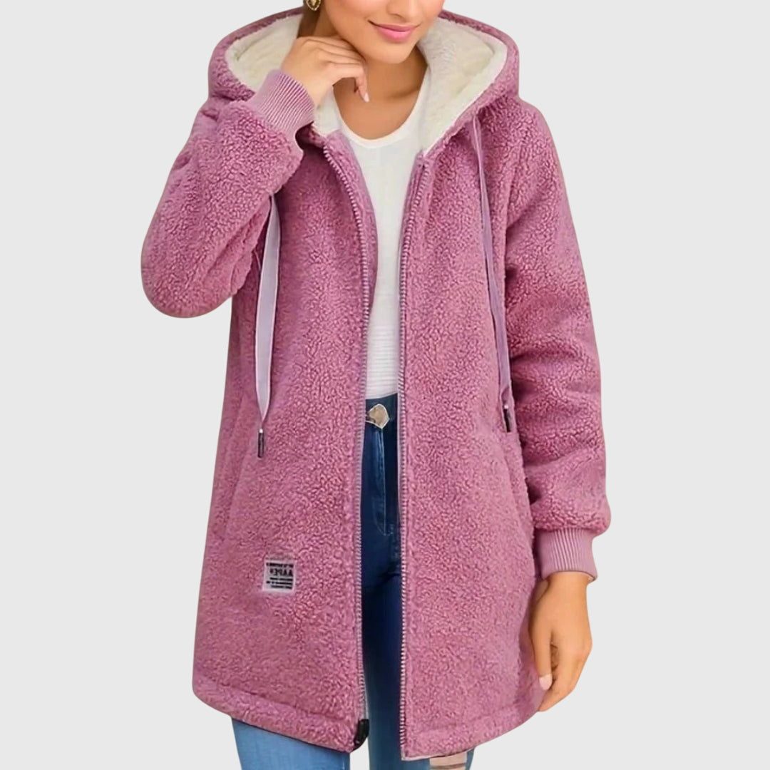 Frances | Women's Hooded Fleece Jacket with Zip Front and Pockets