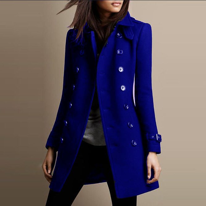 Shelby | Women's Double-Breasted Tailored Coat with Lapel Collar