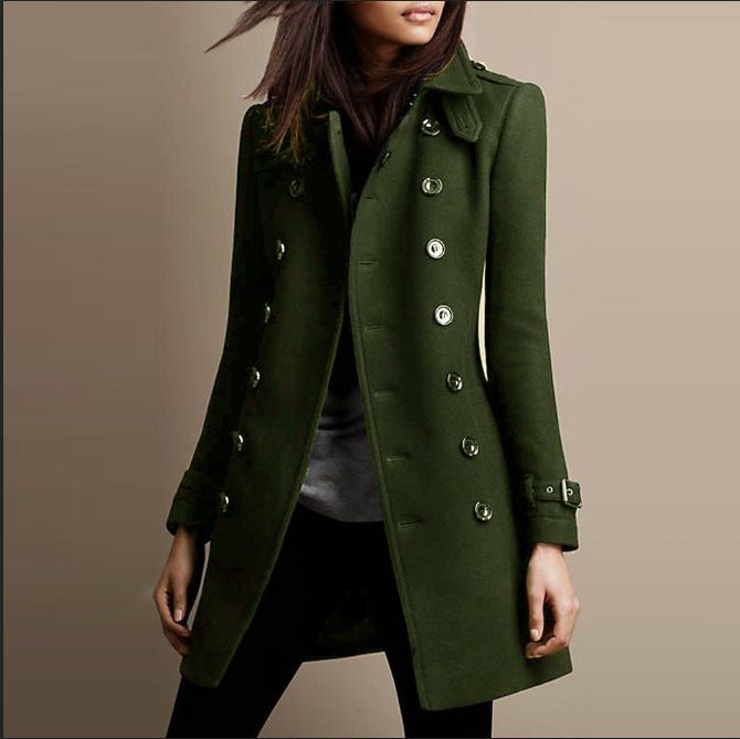Shelby | Women's Double-Breasted Tailored Coat with Lapel Collar