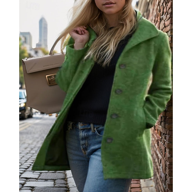 Odette | Women's Timeless Turndown-Collar Button Coat product view