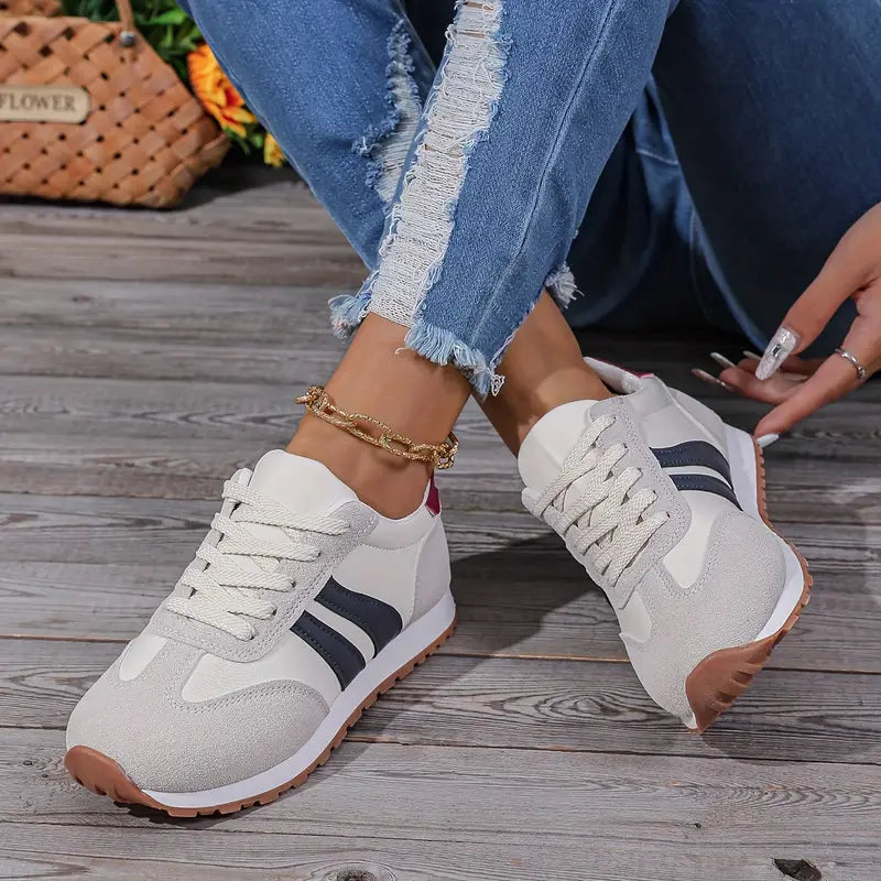 Women's Retro Runner Lace Up Sneakers