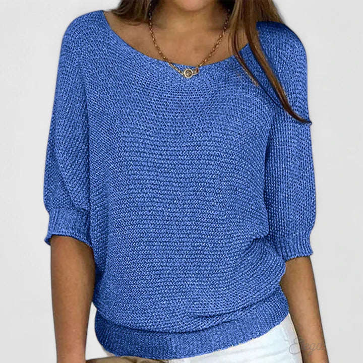 Geraldine batwing sweater - Blue