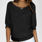 Geraldine batwing sweater - Black