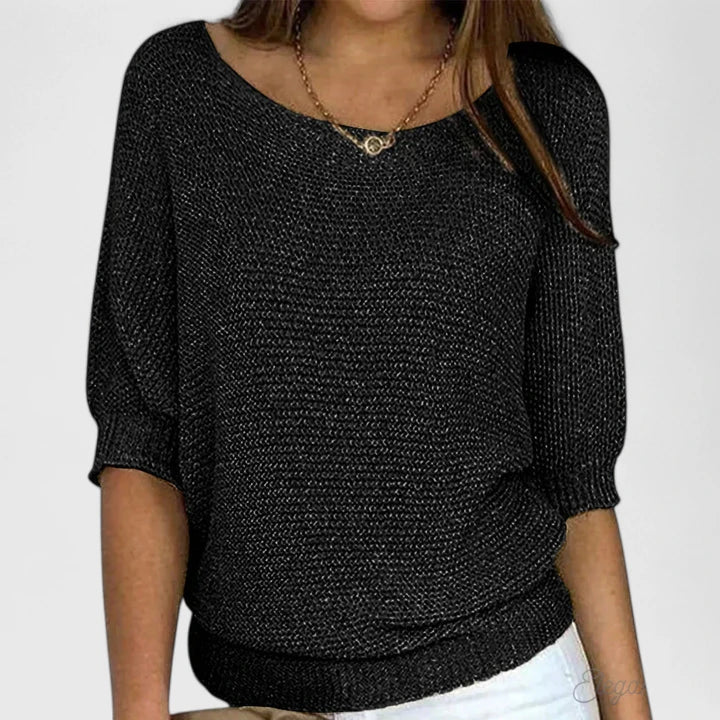 Geraldine batwing sweater - Black