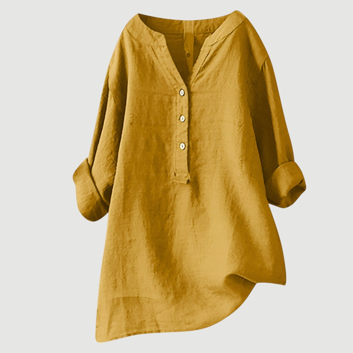 Women's V-Neck Button-Down Shirt