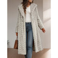 Adelina hooded longline coat - Apricot