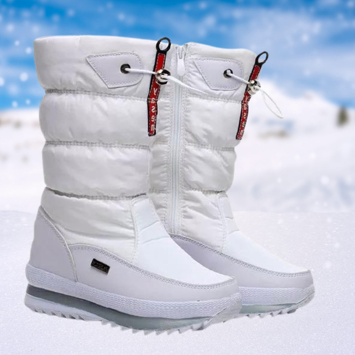Padded zip-front winter boots, source view 1