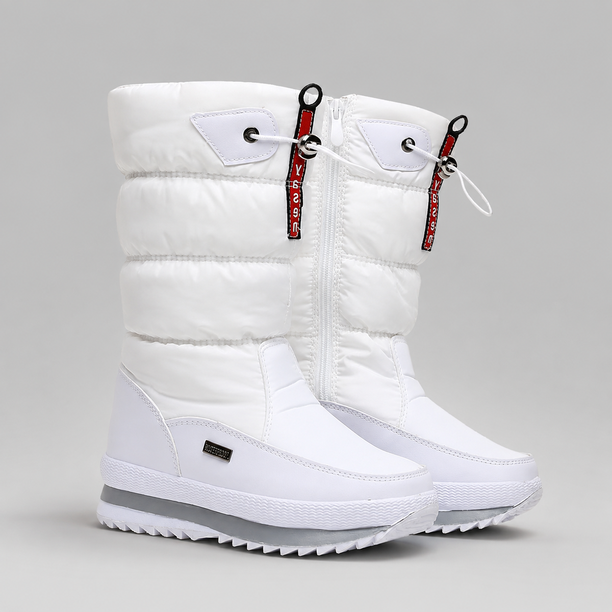 Padded zip-front winter boots, source view 2