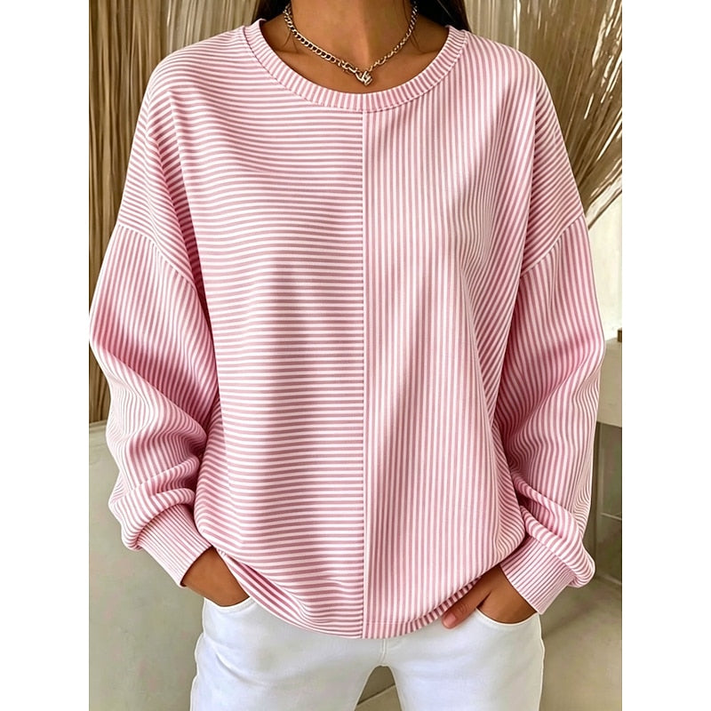 Rosalie Women's Relaxed Striped Sweatshirt original view